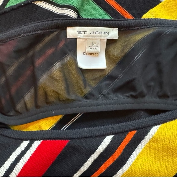 ST. JOHN Knit Striped Camisole Top – Size L - Wool Blend Top - Picture 9 of 12